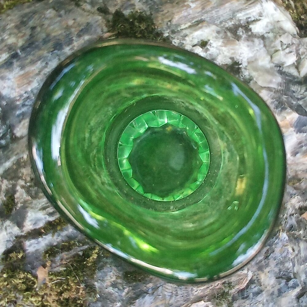 Vintage MCM Swung Vase Green 10" - Picture 3 of 5